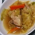 ハニビ's cooksnap of when they made 【少し】鶏肉春キャベツサッと煮【中華風】.
