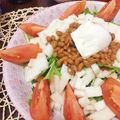 micakino's cooksnap of when they made 水菜と長いもの納豆サラダ.