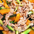 みどちゃんキッチン's cooksnap of when they made カボチャと豚肉の焼肉のタレ炒め.