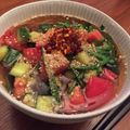 im_shione's cooksnap of when they made 超簡単☆食べるラー油と野菜のぶっかけ素麺.