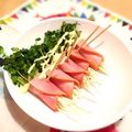okakei1969's cooksnap of when they made カイワレのハム巻き♡簡単すぎる！.