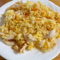 Nekozame's cooksnap of when they made ニンニク醤油味のササミとネギのさっぱりチャーハン.