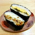 YUZVIO's cooksnap of when they made 納豆とクリームチーズのおにぎらず.
