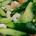 小山のレオポン's cooksnap of when they made ミックスシーフードときゅうりの中華炒め.