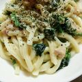 ぴよなーす's cooksnap of when they made 火を使わない！ｶﾙﾎﾞﾅｰﾗうどん⭐.