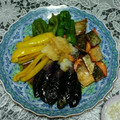 sweetroll6's cooksnap of when they made 鮭と夏野菜の大根おろしかけ.