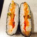 Ｙ♡kitchen's cooksnap of when they made 【おにぎらず】キムチとチーズのおむすび.