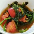 ヨシヨッシー's cooksnap of when they made ほうれん草とトマトのオイスターソース炒め.