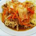 市丸あおい's cooksnap of when they made そうめんでかた焼きそば風(*´∇｀*).
