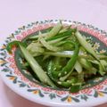赤い電話's cooksnap of when they made きゅうりとピーマンのナムル.