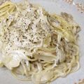 ♡いるか♡'s cooksnap of when they made ブルーチーズと舞茸の濃厚クリームパスタ.