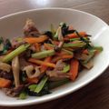 minch＊＊'s cooksnap of when they made 豚肉としめじと小松菜の甘辛煮.