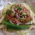 ムーミン谷のmee's cooksnap of when they made 梅オクラ納豆ぶっかけうどん.