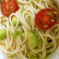 マスカル12's cooksnap of when they made 簡単☆絶品☆トマトとアボカドの冷製パスタ.