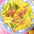 スイーツめるちゃん's cooksnap of when they made じゃがいも＊アスパラ＊ベーコンのパスタ.