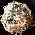 ホパ二's cooksnap of when they made ツナとほうれん草のクリームパスタ.