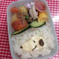 たにたーに's cooksnap of when they made キャラ弁♡スヌーピー♡簡単　戌年.