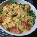 クックL8QMRF☆'s cooksnap of when they made 旨みたっぷり♪チーズとキムチのトマト卵丼.