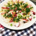 リーコタン's cooksnap of when they made 蛸と帆立＊和風ガーリックカルパッチョ.