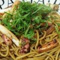 ｼﾞｮｰｼﾞｱ's cooksnap of when they made 大葉にんにく醤油で♪イカスミパスタ.