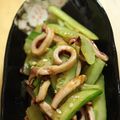 aicooking♪'s cooksnap of when they made キュウリと一夜干しいかの炒め物.