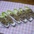 ゆみにゃむ's cooksnap of when they made 簡単♪いなだのたたき　チコリボート乗せ.