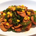 ＨｉｃｃｏＮ's cooksnap of when they made 魚二ソとピーマンと茸のナポリタン炒め.