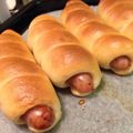 eiches's cooksnap of when they made チョリソーの簡単ソーセージベーグル.