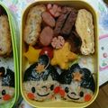 美優鈴♪'s cooksnap of when they made キャラ弁*彦星&織姫のたなばた弁当.