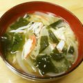 ぽりぽり拓庵's cooksnap of when they made カニカマ入りお味噌汁☆.