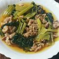 ＹＫＮ４．３'s cooksnap of when they made 簡単副菜＊水菜と牛肉のさっと煮.