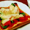 mik1tty's cooksnap of when they made トマトのピザトースト.
