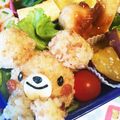 mimimamai's cooksnap of when they made キャラ弁＊簡単おにぎり＊くまちゃん弁当.