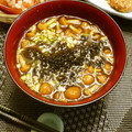文蔵子's cooksnap of when they made 三重県の定番！アオサとなめこのお味噌汁.