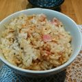 ビギナーえい's cooksnap of when they made ベーコンとえのきの炊込ご飯（えのべー）.