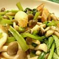 やすらー's cooksnap of when they made 小松菜としめじのおひたし.