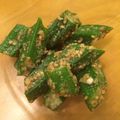 pakemi's cooksnap of when they made ♪オクラのゴマ和え.