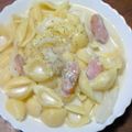 有希-yuki-'s cooksnap of when they made ショートパスタのクリームソース.