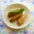 puniＫ's cooksnap of when they made 簡単♪レンジで♬鶏手羽とししとうの中華風.
