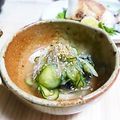 ＴＯＭＯＷＡＴ's cooksnap of when they made プチ食感☆きゅうりと若芽の辛し酢の物.
