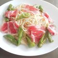 YUKICHIー's cooksnap of when they made ［簡単］万願寺唐辛子と生ハムのパスタ.