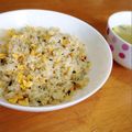 芽生0207's cooksnap of when they made ★残りご飯で★まるかつちりめんチャーハン.