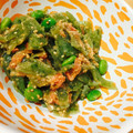にゃお作★'s cooksnap of when they made 枝豆と刺身蒟蒻の☆胡麻梅和え.