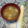 まっきー♪３７'s cooksnap of when they made あったか簡単ナスと長ネギのお味噌汁.