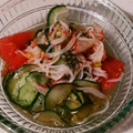 eryoasu's cooksnap of when they made トマトと胡瓜の酢の物.