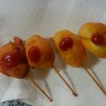 よっちゃん1332's cooksnap of when they made HMで、ミニアメリカンドック♪.