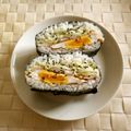ブルるな子's cooksnap of when they made ベーコンエッグおにぎらず.
