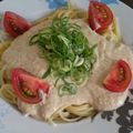 みかみか＾＾'s cooksnap of when they made しょうがの香る♪お豆腐ソースの和風パスタ.