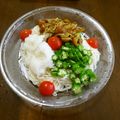りこまこせいやのパパ's cooksnap of when they made おくらとなめこのおろしぶっかけそうめん♪.