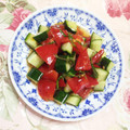 あざらしの赤ちゃん's cooksnap of when they made 簡単　キュウリとトマトのコロコロ和え.